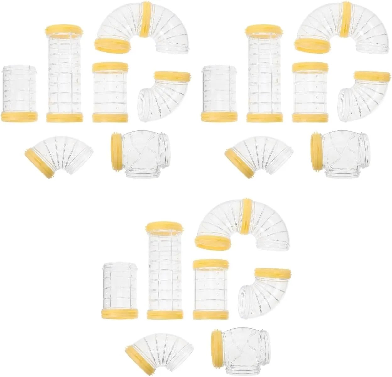 3 Sets DIY Transparent Hamster Tube - Small Animals Playground Exercising Toys