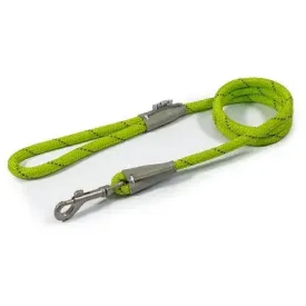 Ancol Viva Rope Reflective Snap Lead Lime - Various Sizes