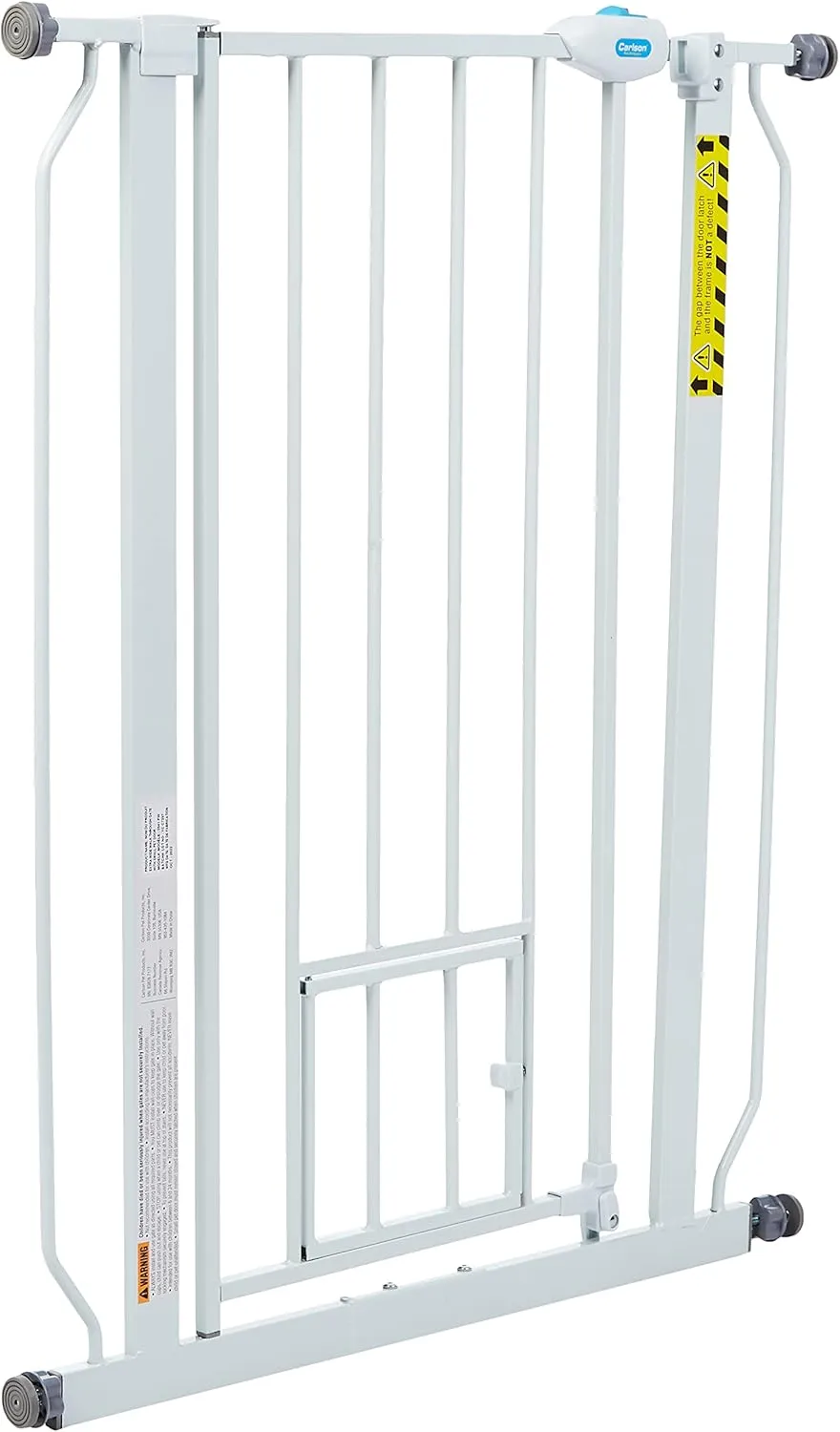Carlson Extra Tall Walk Through Pet Gate with Small Pet Door, Includes 4-Inch Extension Kit, 4 Pack Pressure Mount Kit and 4 Pack Wall Mount Kit