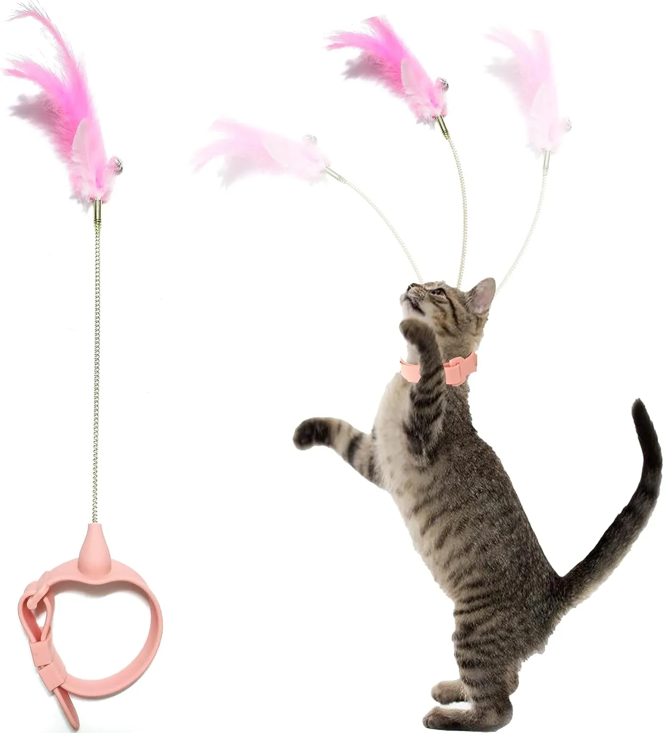 Cat Collar Feather Toys with Bell Suitable for Old Kittens and Kittens to Exercise