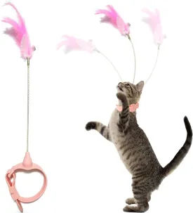 Cat Collar Feather Toys with Bell Suitable for Old Kittens and Kittens to Exercise