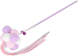 Cat Tassel Stick, Cat Ball Stick Pet Funny Toy Cat Wand Cat Interactive Toy with Colorful Sequins for Pet Cat ()