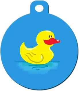 Cute Dog Cat Pet ID Tag - Rubber Duck - Personalize Colors and Your Pet Info