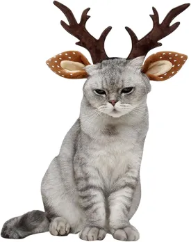 Dog and Cat Reindeer Antlers Xmas Hat Pet Headbands Christmas Accessories Holiday Costume