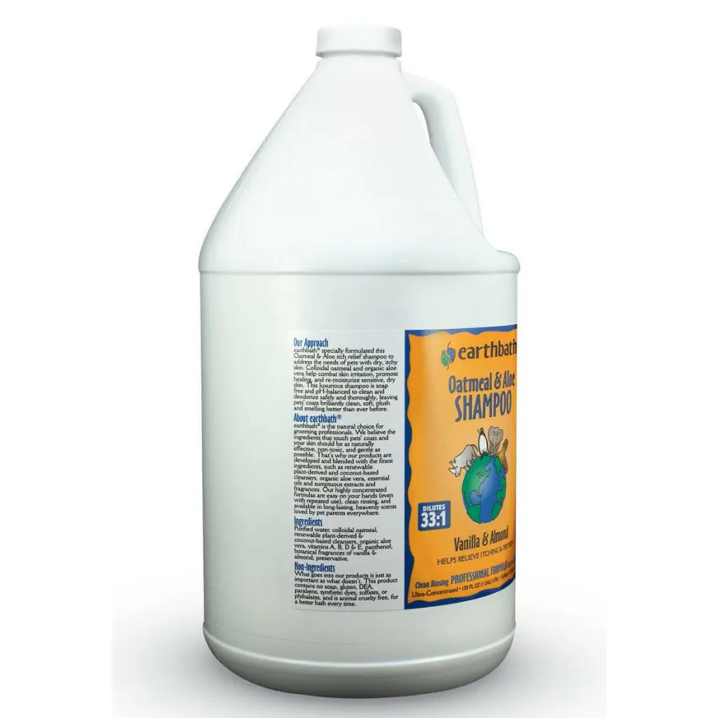 Earthbath Oatmeal & Aloe Vanilla Almond Scented Shampoo for Dogs & Cats
