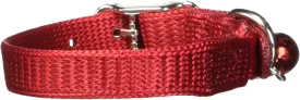 Hamilton Safety Cat Collar with Bell, Red, 3/8" Wide x 10" Long