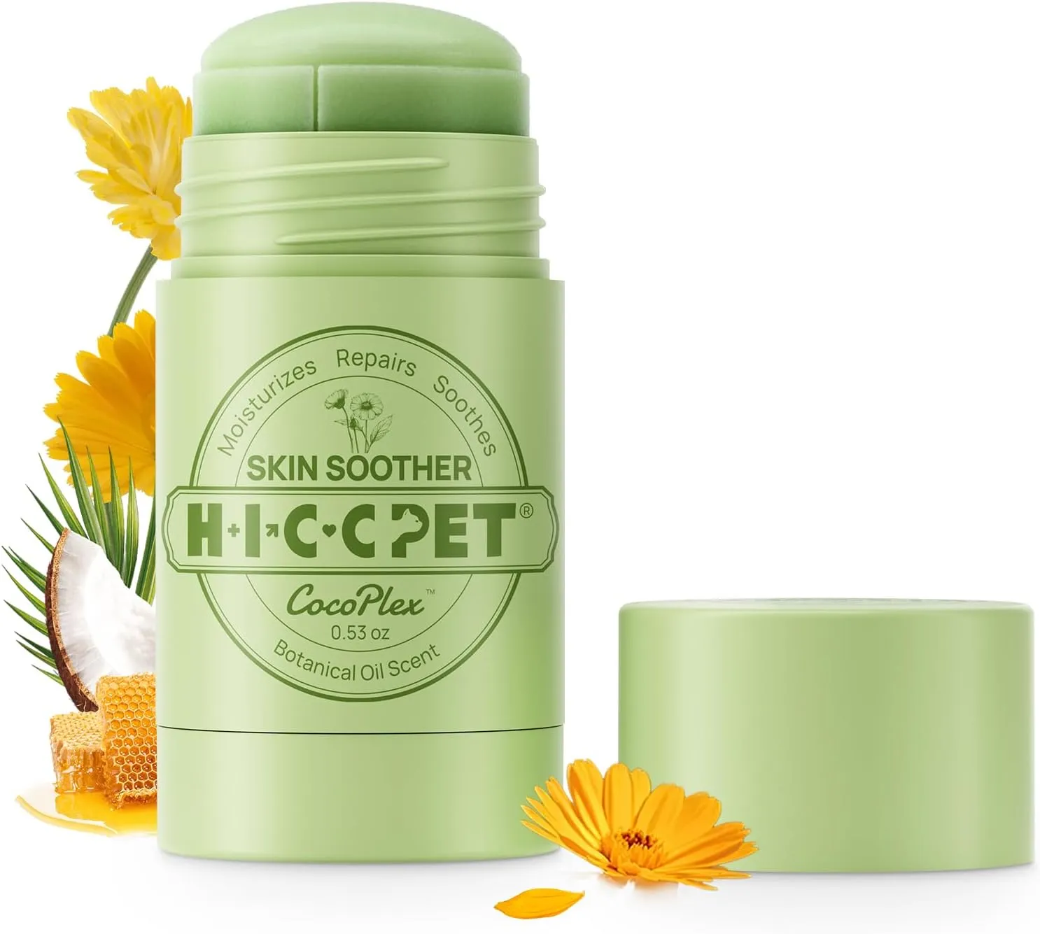 HICC PET Skin Balm for Dogs & Cats, Soothes Itching and Irritation Skin & Prevents Infection, Hypoallergenic Dog Moisturizer for Dry Itchy Skin, Lickable Hot Spot Treatment - 0.53oz