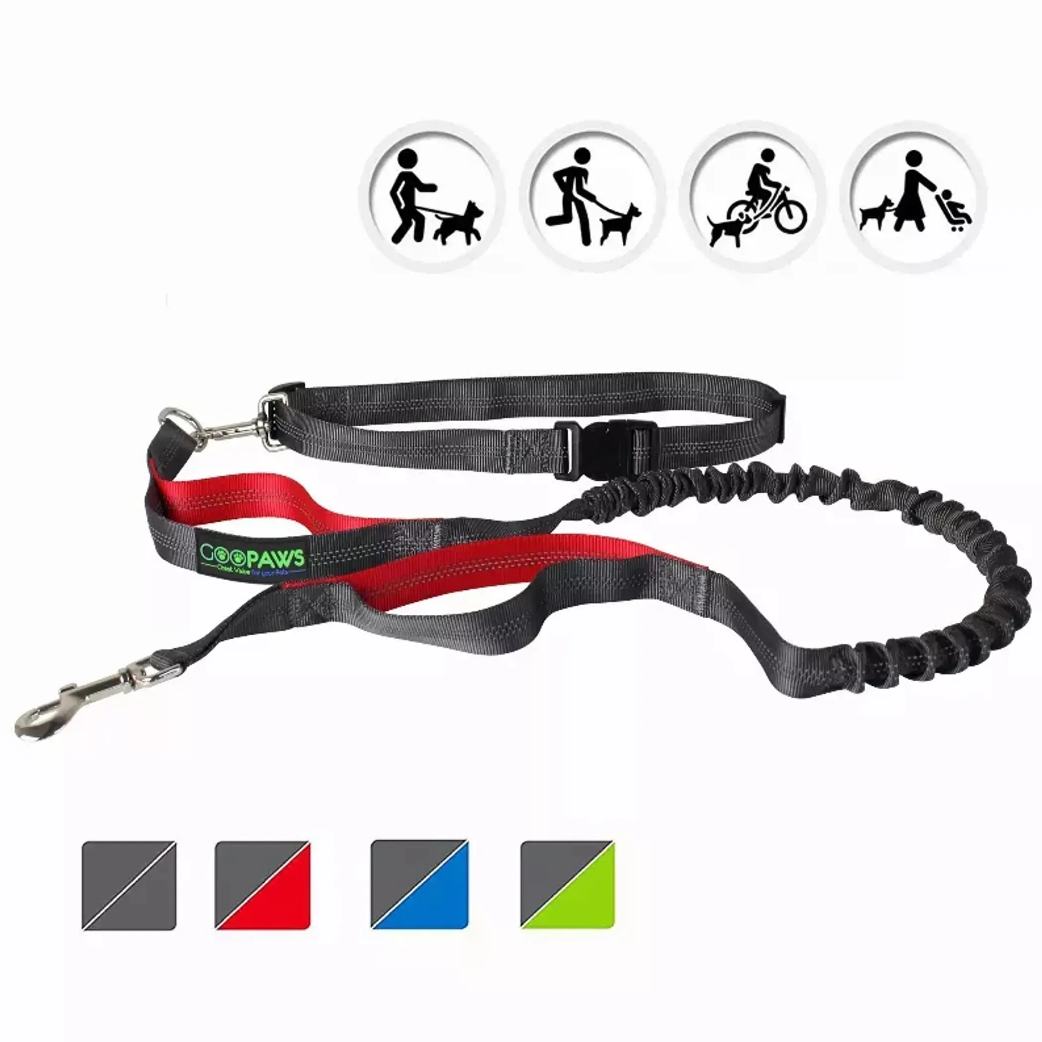 JESPET Hands Free Dog Leash for Running, Walking or Hiking