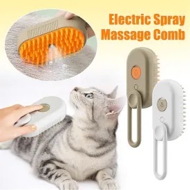 Luxury Cat Grooming Steam Brush 3-in-1 Spa Experience