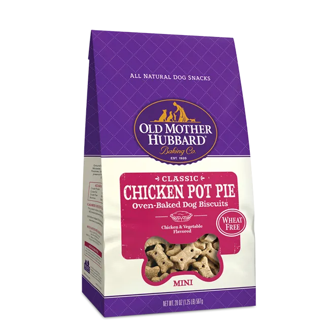 Old Mother Hubbard Mini Crunchy Classic Chicken Pot Pie Chicken & Vegetable Flavored Biscuits Dog Treats