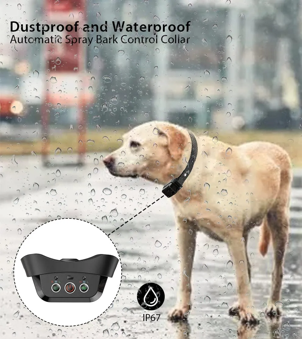 Pet Life ® Bark-Myst 3-Level Sensitivity of Spray and Tone Anti-Bark Dog Collar
