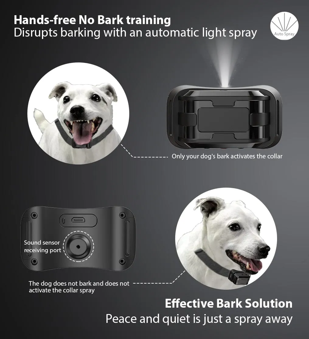 Pet Life ® Bark-Myst 3-Level Sensitivity of Spray and Tone Anti-Bark Dog Collar