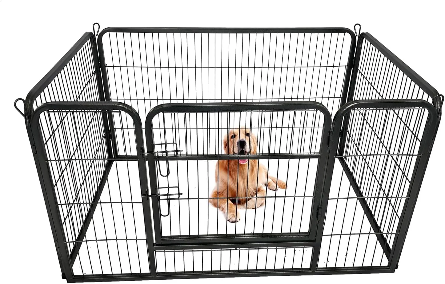 Pet Playpen, Dog Playpen Outdoor, Dog Fence Playpen with 24" Height Metal Panels, Indoor&Outdoor Dog Playpen for Small/Medium/Large Dogs, Heavy Duty Metal Animal Barrier Fence for Yard/RV/Camping