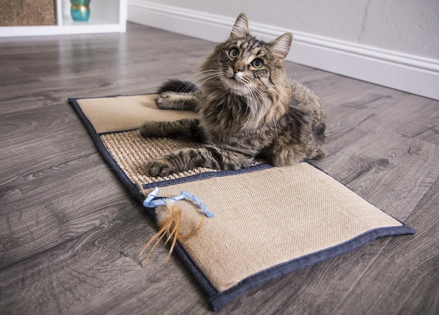 Petlinks Scratch & Play Carpet & Burlap Cat Scratch Mat - Brown, One Size