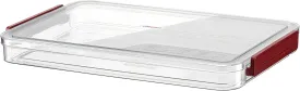 Plastic Storage Box for Papers, Clear A4 Storage Box with Lids, Magazine File Box, Stackable A4 Container File Holder Portable Project Case Bins, Desk Organizer for Invoice Document Stationery (1)