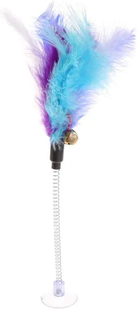 Suction Cup Cat Toy,Cat Toys,for Cat Feather Pet Feather Teaser Toy with Suction Cup Fun Feather Teaser Kitten Interactive for Pet for