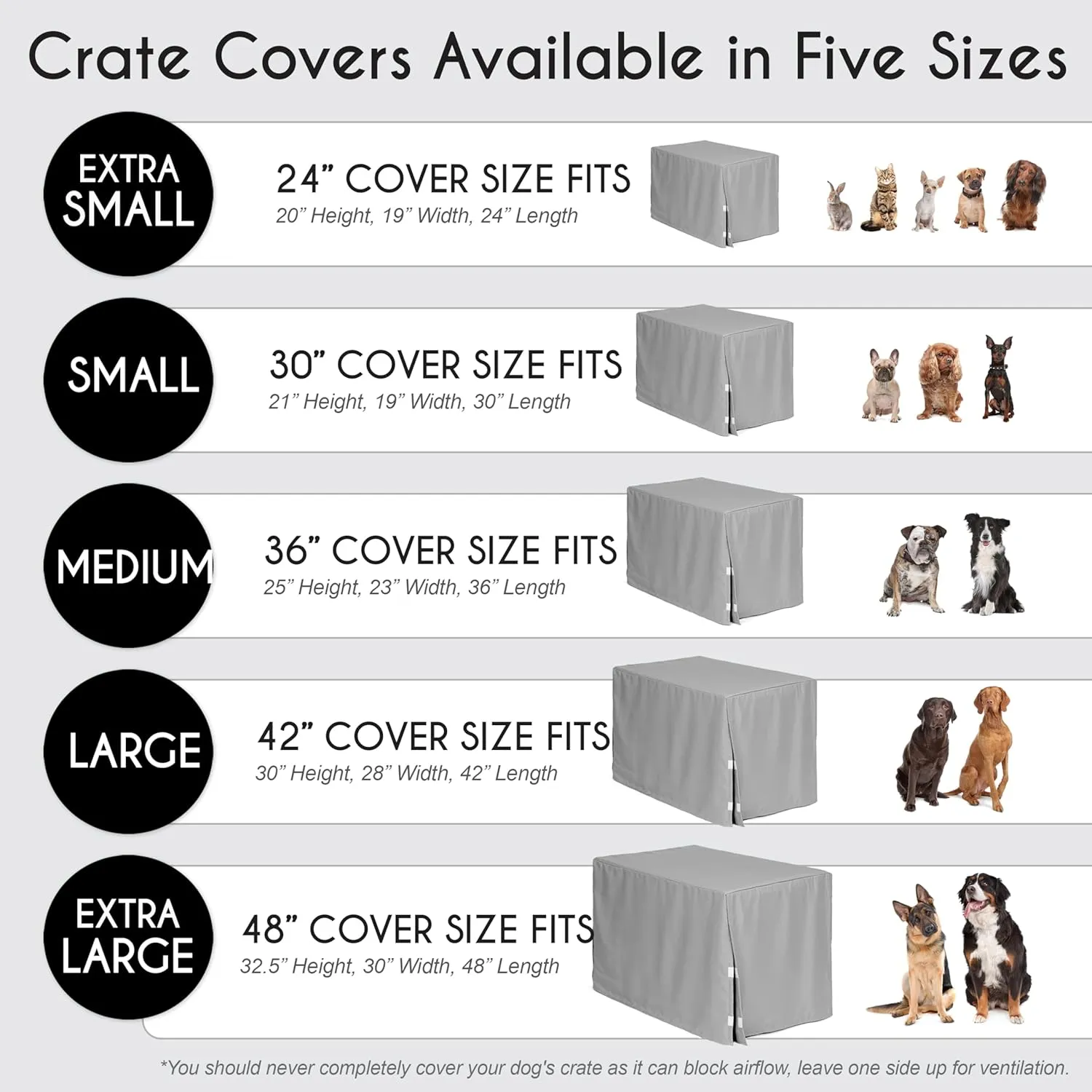 Sweet Jojo Designs 30in. Small/Medium Dog Crate Cover (Cartoon Puppy Print) Pet Cage, Kennel Covers (Neutral, Modern, Bulldog, Wiener Doggy, Paws, Whimsical, Playful, Woof, Dachshund, Blue, Taupe)