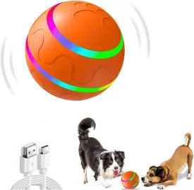 SZMDLX Interactive Dog Ball Toy - Automatic Rolling & Bouncing Ball for Large & Medium Dogs Motion & Touch Activated Rechargeable with LED Lights - Fun Pet Toy for Play & Exercise