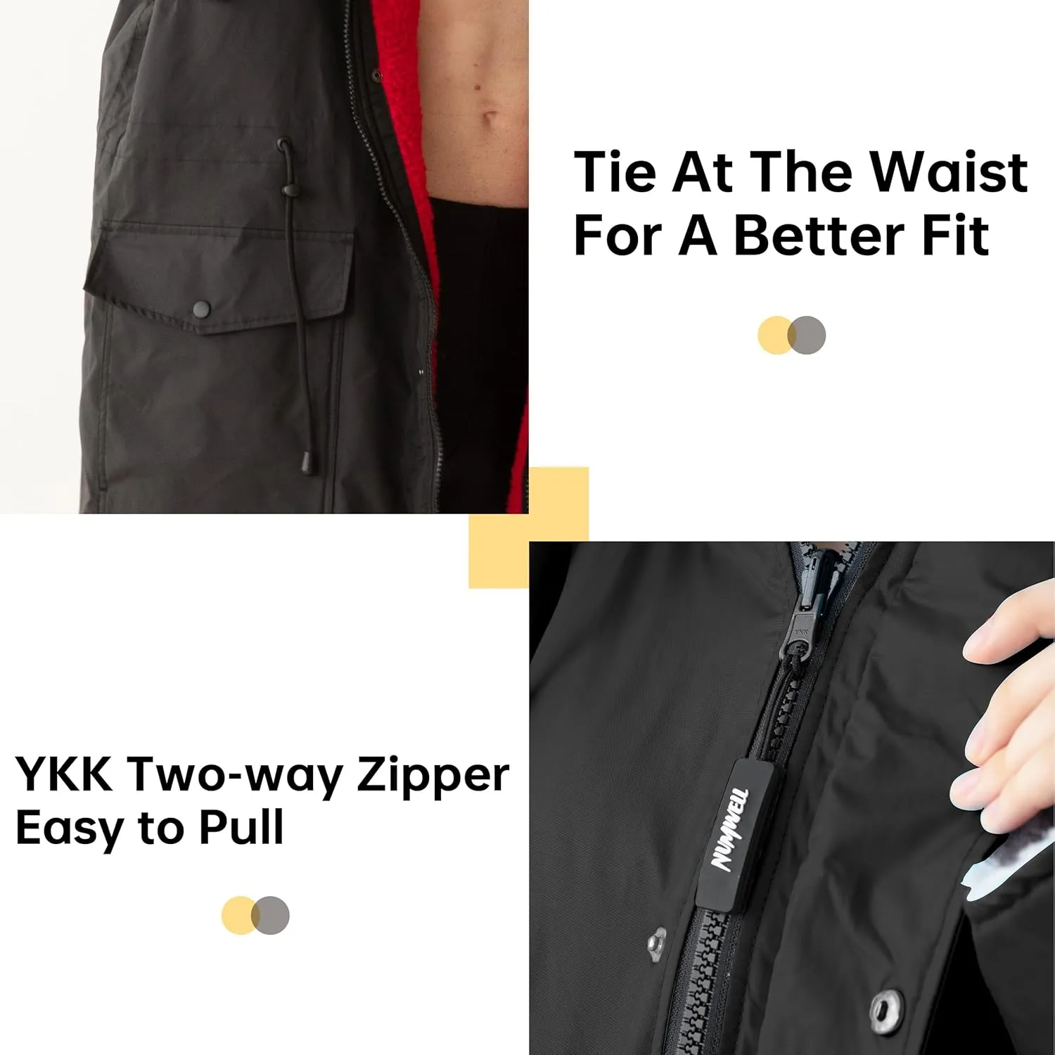 Warm Waterproof Swim Parka Adult, Oversized Hooded Changing Robe, Plush Fleece Winter Surf Poncho for Water Sports